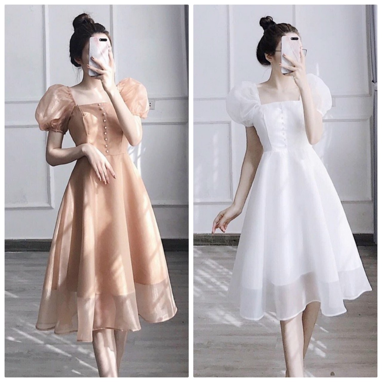 Đầm Xòe Voan Lụa Tiểu Thư Thướt Tha NGOCTRANSHOP - NT8234A