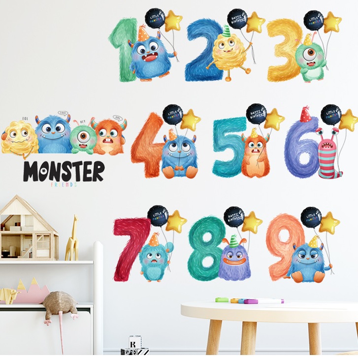 Decal dán tường Học đếm số- T2- vivadecal