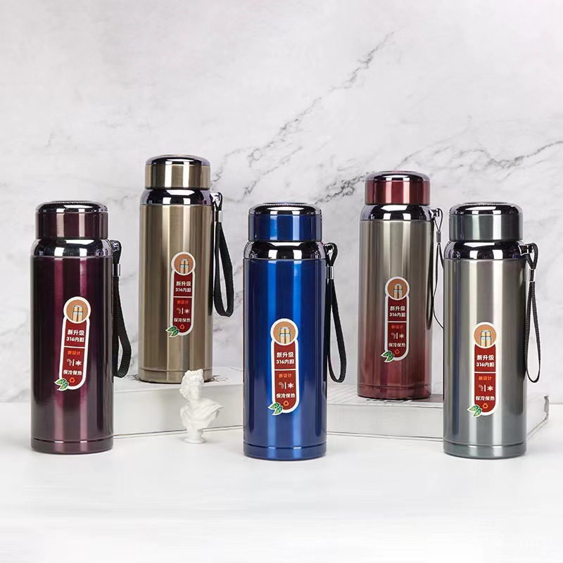 BÌNH GIỮ NHIỆT 1000ML INOX 304 NẮP KIM CƯƠNG