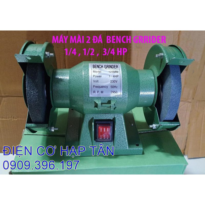 Máy mài 2 đá chính hãng bench ginder 1/4hp 1/2hp 3/4hp|1/4 hp , romano , mài dao kéo, kiềm, mài đa năng, đánh bóng