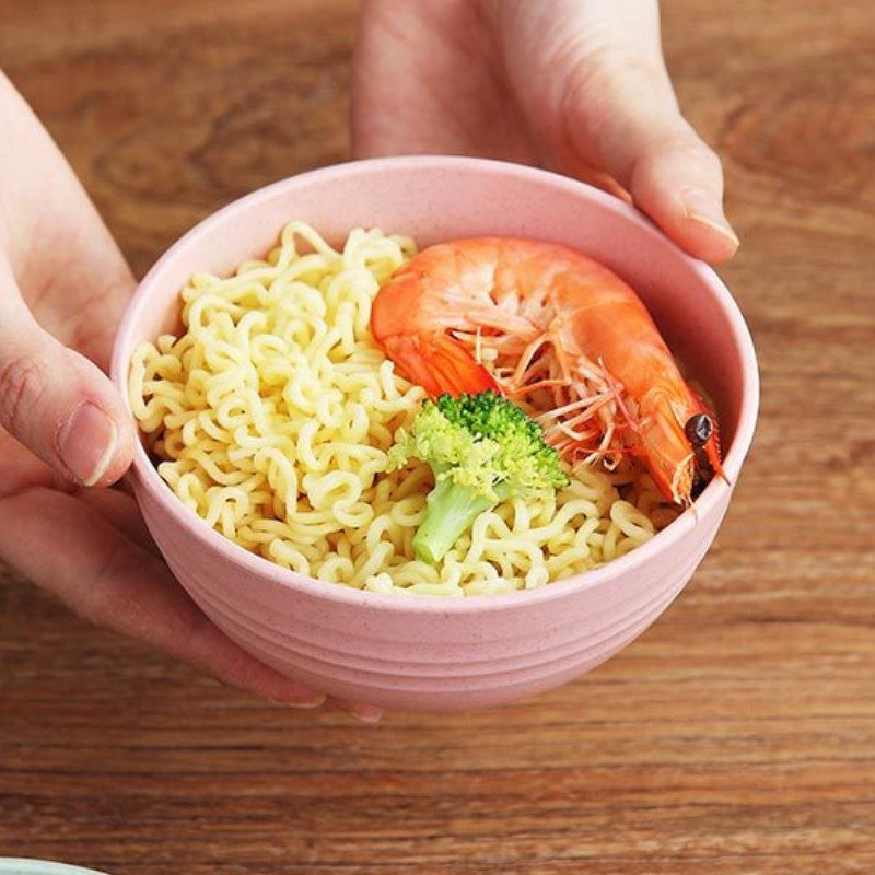Bộ 4 chén ăn cơm nhựa lúa mạch, bát nhỏ đựng thức ăn đẹp