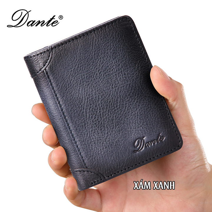 Ví da bò nam cao cấp DANTE, da thật V1701