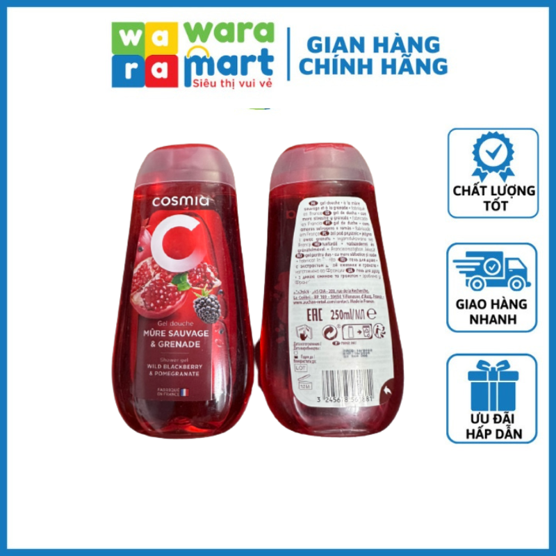 Sữa Tắm Cosmia Chiết Xuất Thiên Nhiên Pháp
