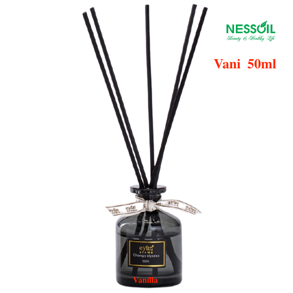 Bộ tinh dầu nước hoa thơm phòng Eyun nhiều mùi hương gồm 1 chai tinh dầu to 50ml + 1 bộ 5 que  khuếch tán tinh dầu