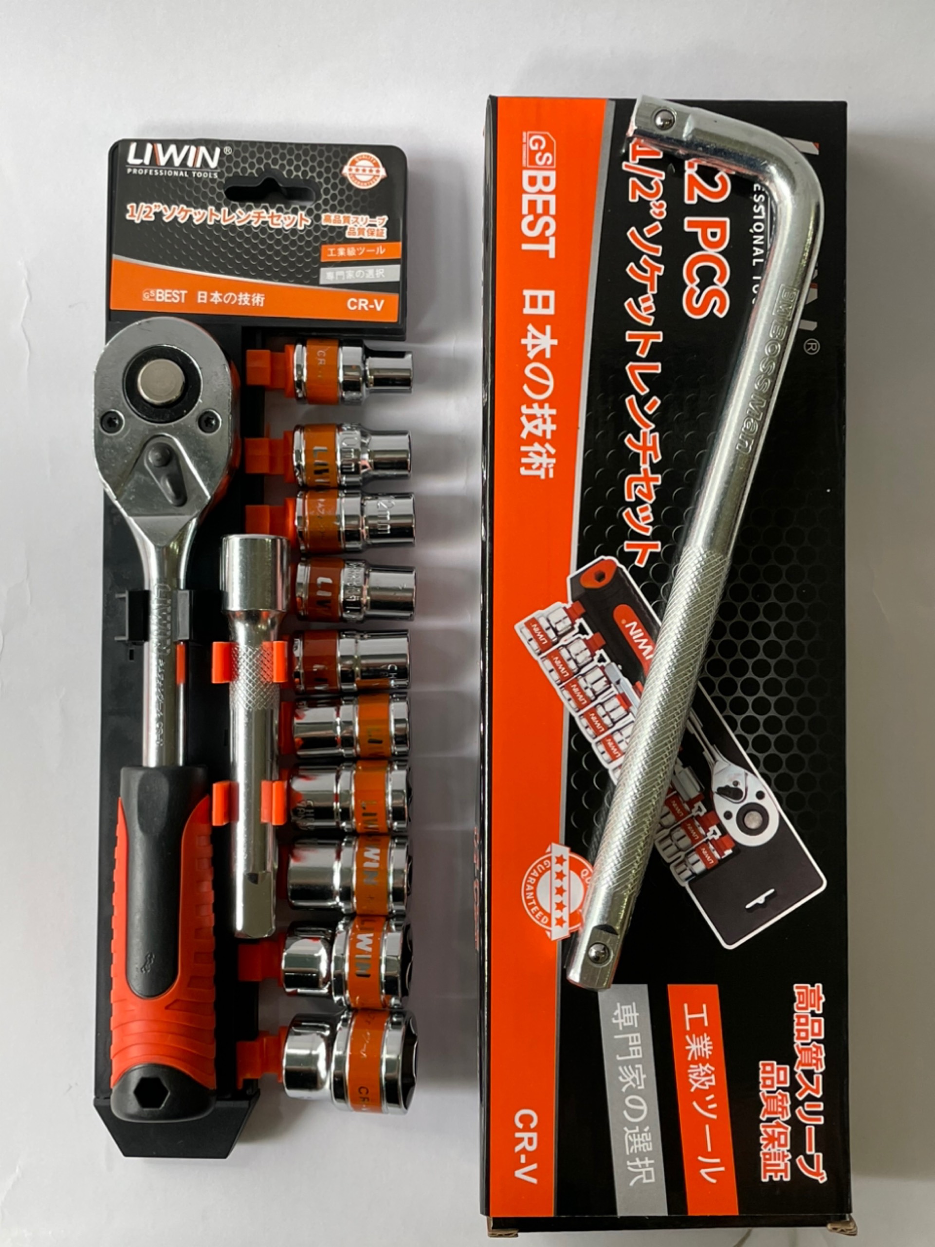 Bộ típ vặn ốc tự động 1/2 12 món Liwin Japan ( Tặng cần siết L )