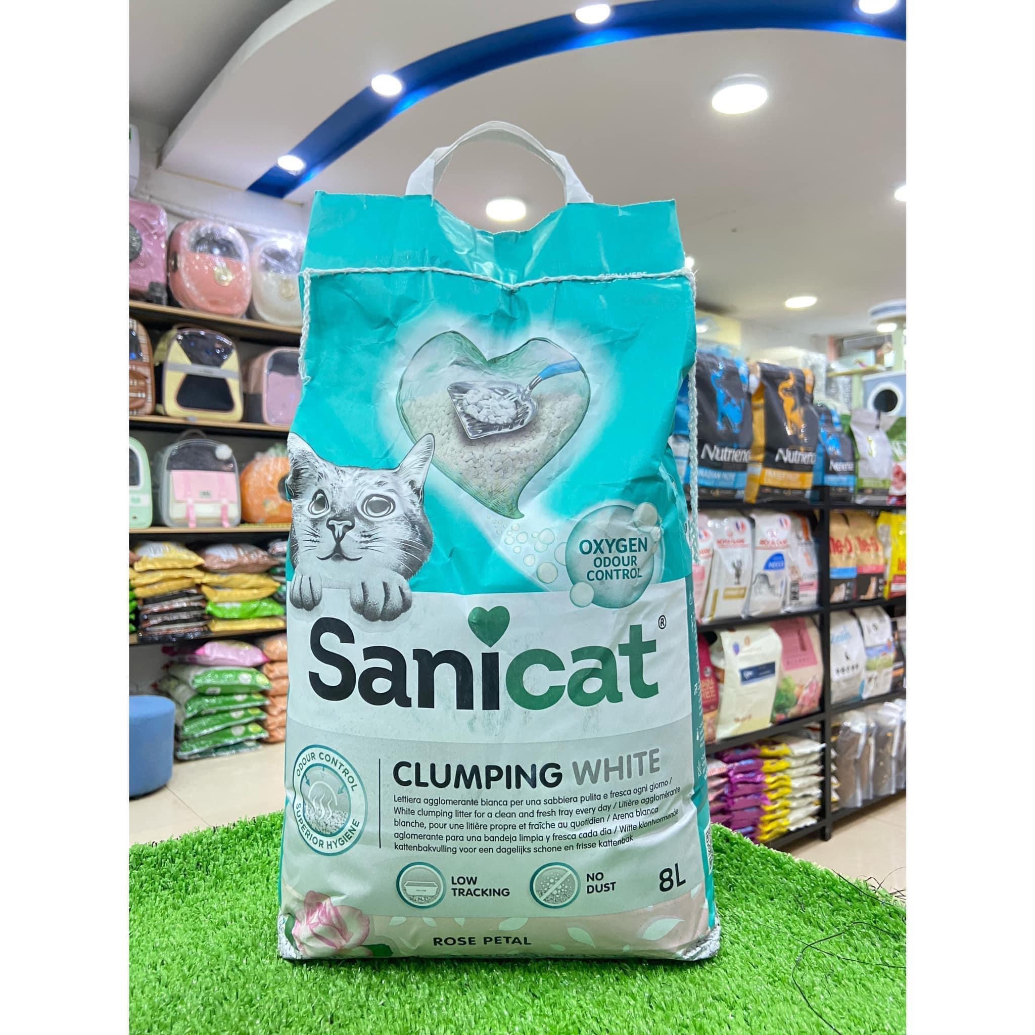 Cát vệ sinh cho mèo Sanicat Oxygen 8/10L