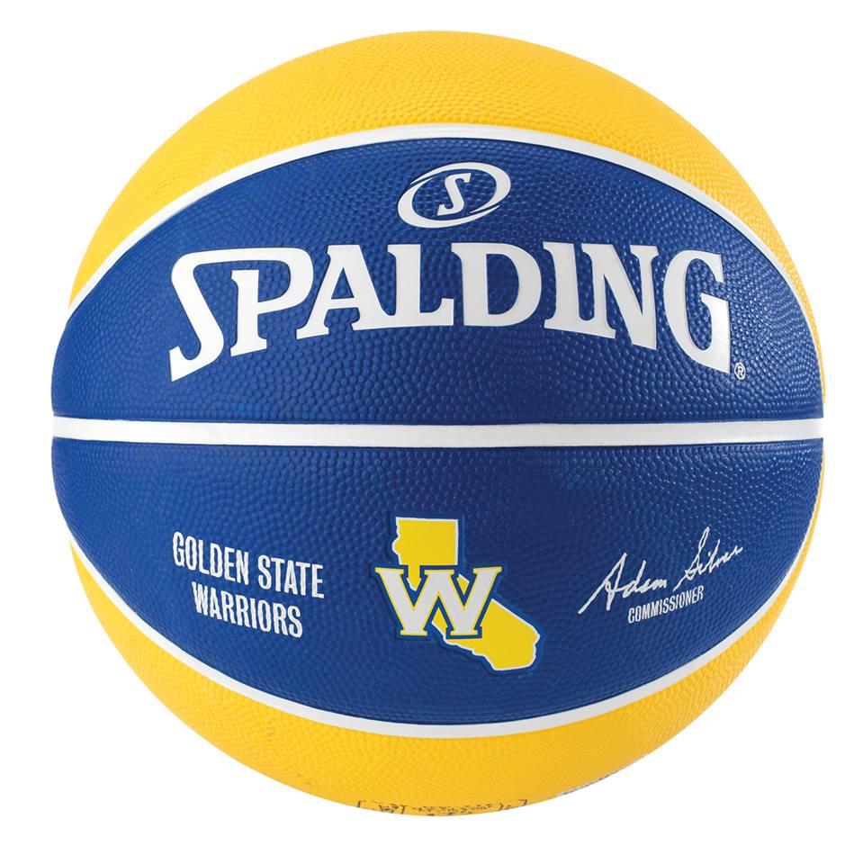 Bóng rổ Spalding Golden State Warriors - Outdoor size 7( tặng kèm kim bơm bóng và túi lưới đựng bóng Sodex)
