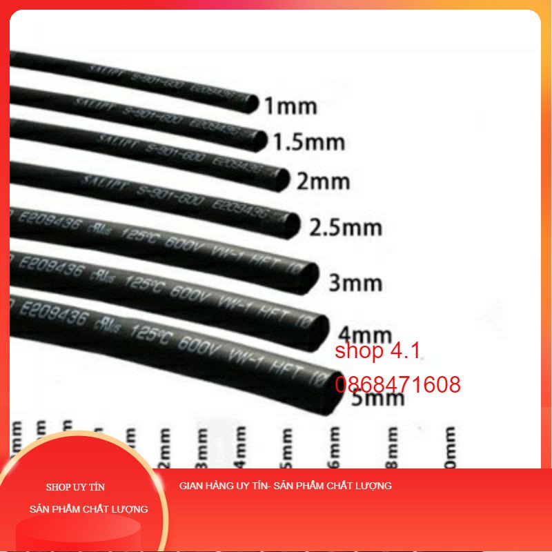 Gen co nhiệt dài 1m đủ loại