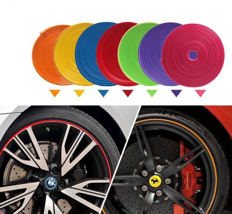 Cuộn dây chỉ viền sợi dán trang trí và bảo vệ  viền lazang ô tô cao cấp 8M