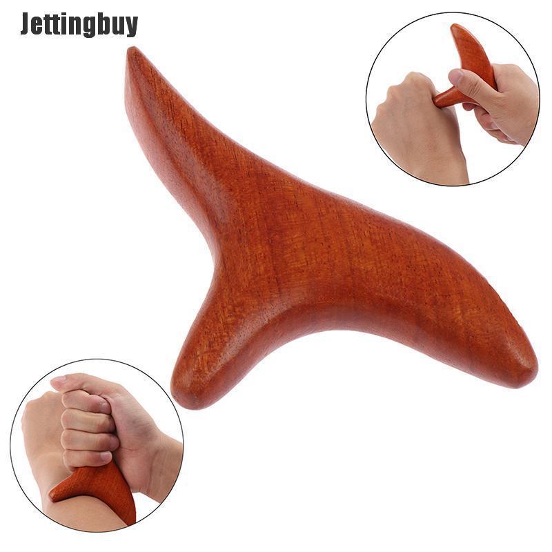 Jettingbuy Wooden Triangle Body Massager Acupuncture Therap Reflexology Relax Stress Relie