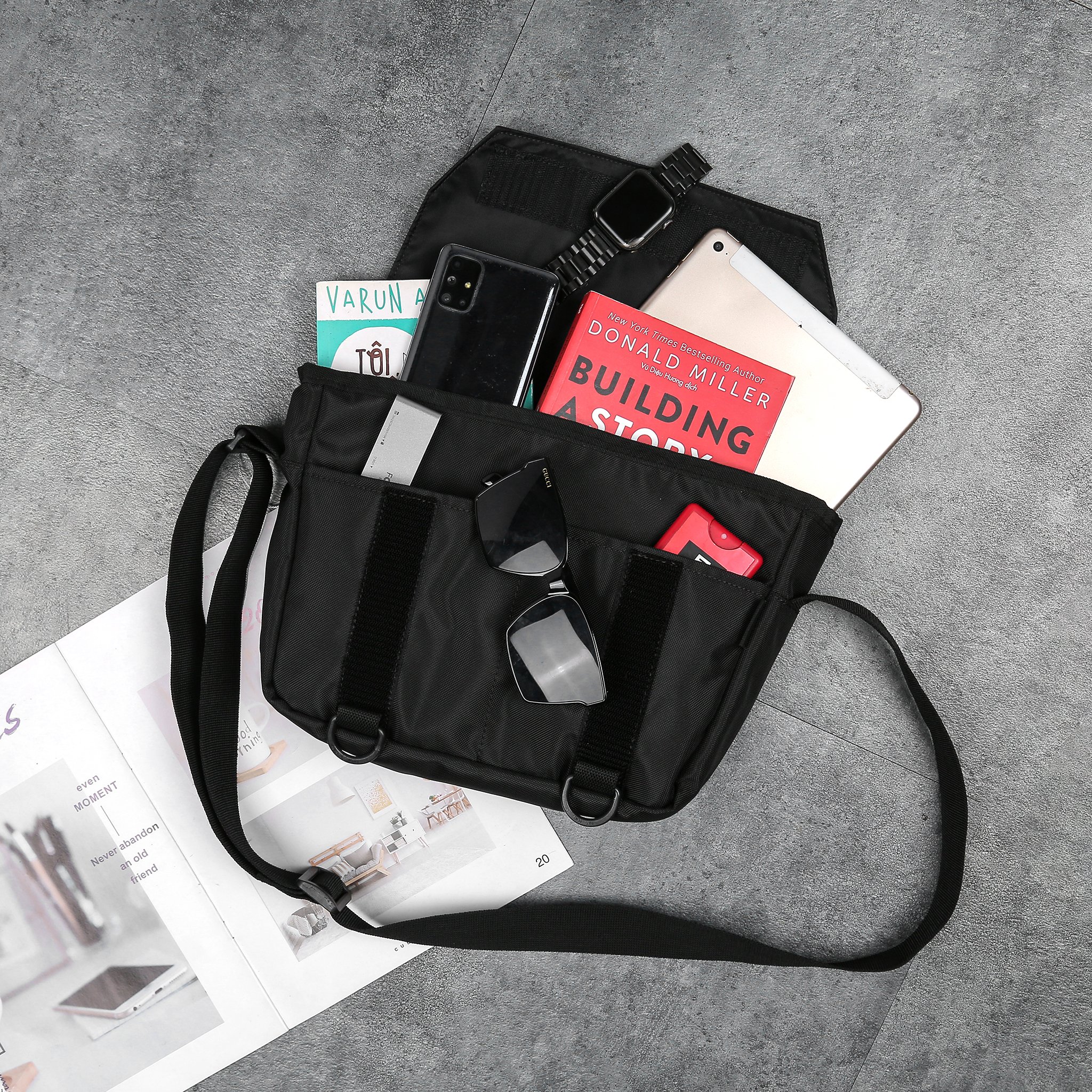 Cặp đeo chéo Adidas messenger basic dễ phối đồ chống nước đỉnh.