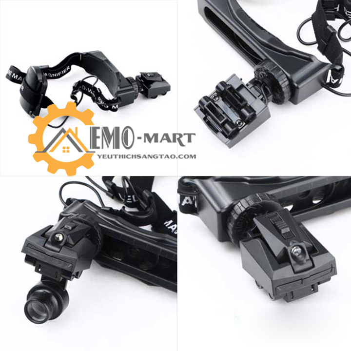 [FreeshipMAX] Kính lúp đeo đầu có đèn v3