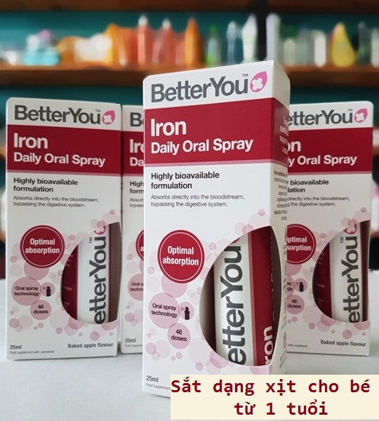 Sắt dạng xịt Better You Iron cho bé từ 1 tuổi