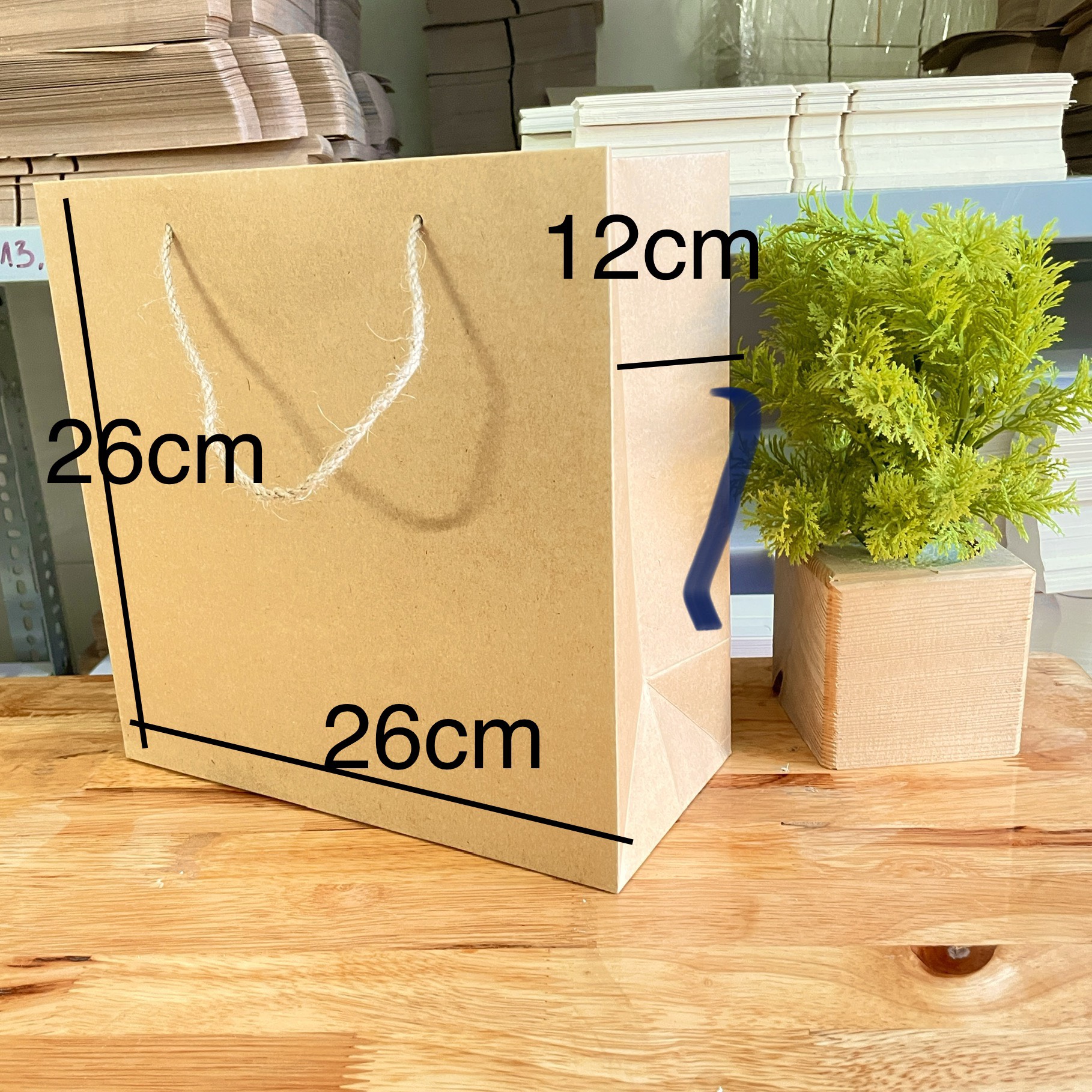 Túi giấy kraft Nhật đựng quà combo 10 túi