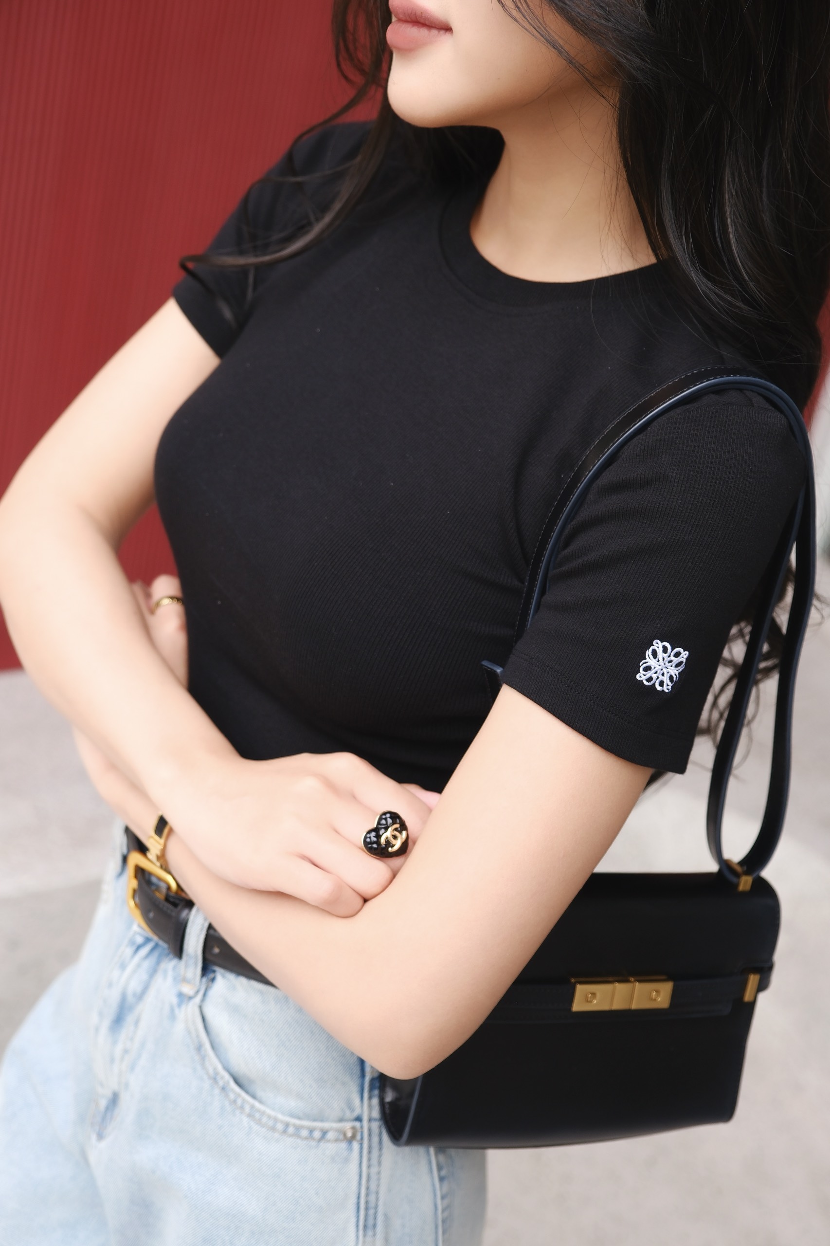 Áo thun tay ngắn trơn BASIC RIBI TOP