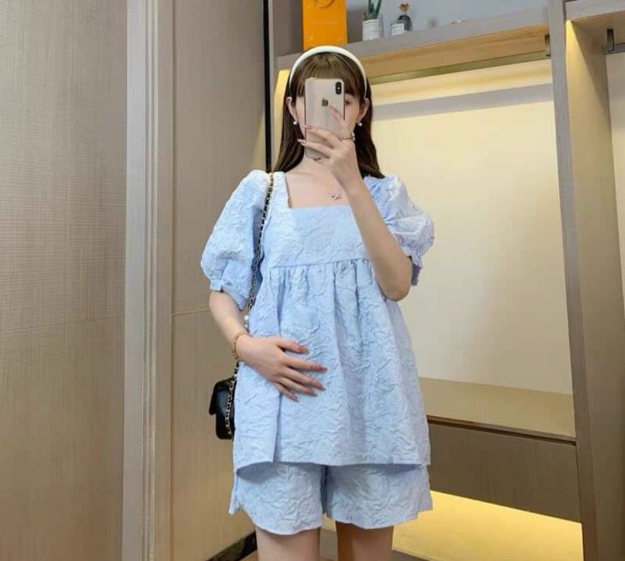 bộ đồ bầu mặc 2in1 mặc bầu và sau sinh