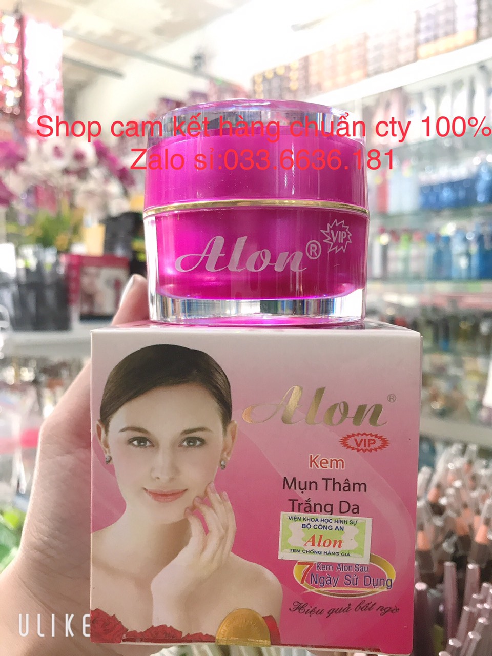 Kem hết mụn thâm trắng da Alon vip hủ15g