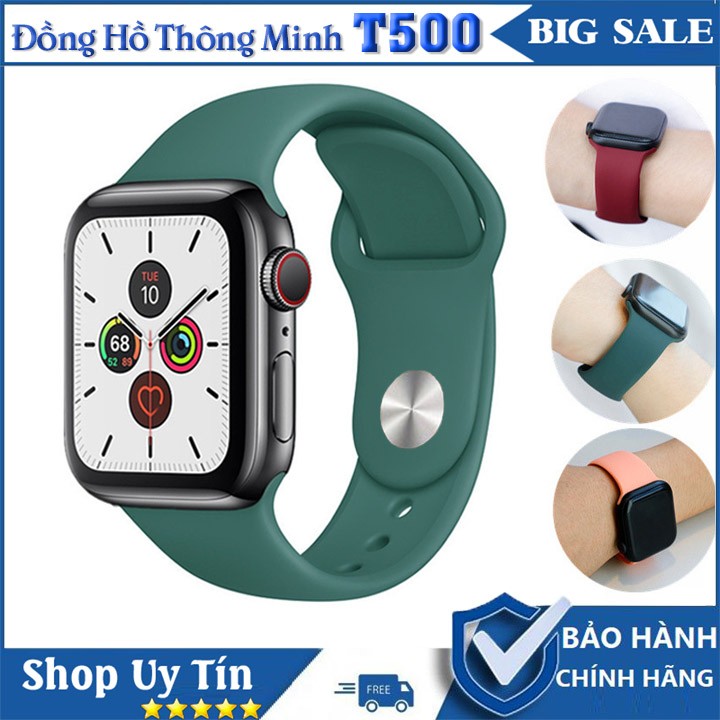 ĐỒNG HỒ THÔNG MINH T500 - SMART WATCH SERIES 5 T500 – Đồng Hồ Cao Cấp Chống Nước -Thay Hình Nền Theo Ý Muốn - Gọi điện nghe nhạc trực tiếp - Thông báo tin nhắn - Giao diện 100% Tiếng Việt