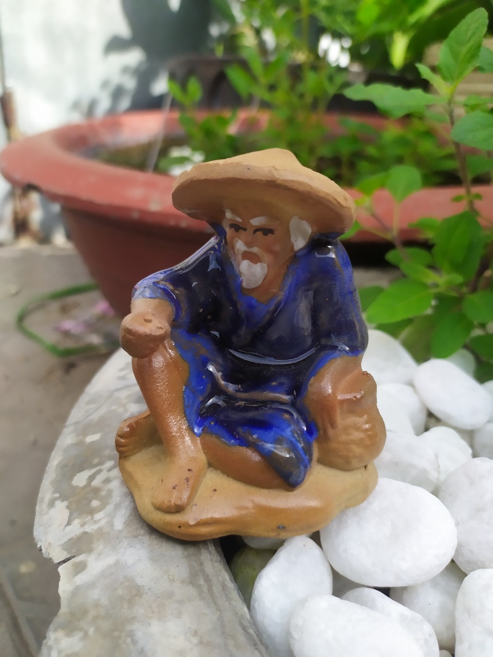 Ông Lão Thả Câu XanhBiển-Trang Trí Hòn Non Bộ, Hồ Cá-Bể Cá...