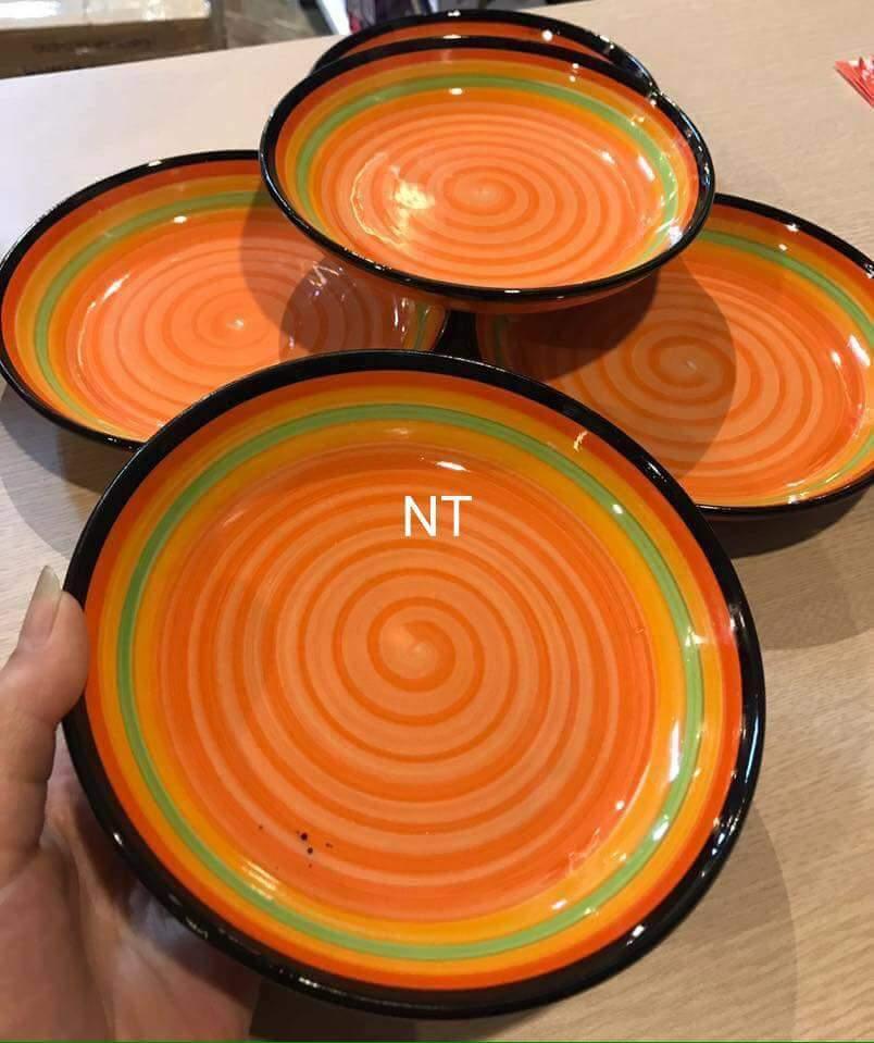 Bộ 6 dĩa sứ cầu vồng 18cm