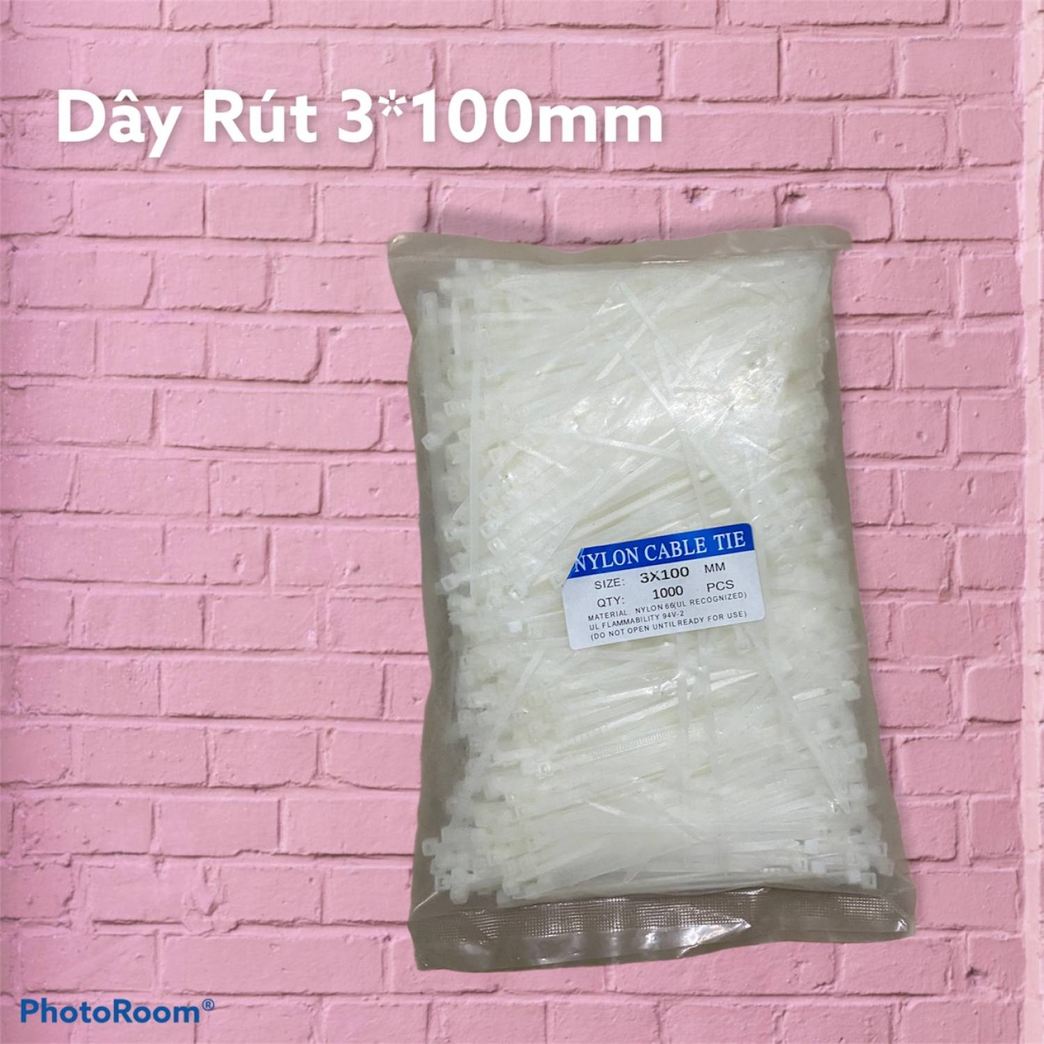 Dây rút 3*100mm ( đóng gói 1 bịch gồm 1000 sợi dây rút )