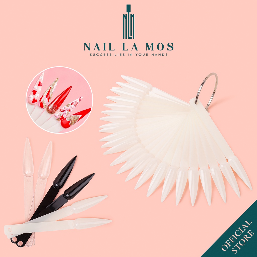Móng que tập sơn - móng que nail đầu nhọn 1 bịch 40 que