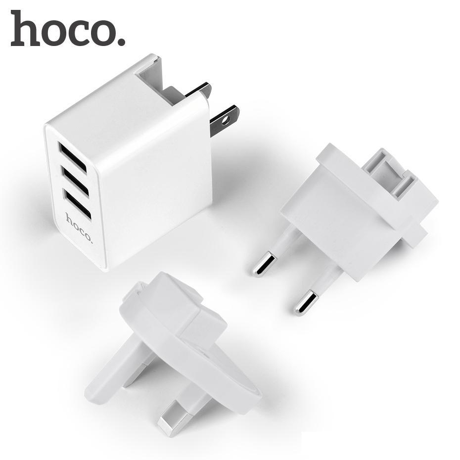 [HCM]Cốc sạc ba cổng USB Hoco C20 sạc nhanh 5V/2.4A