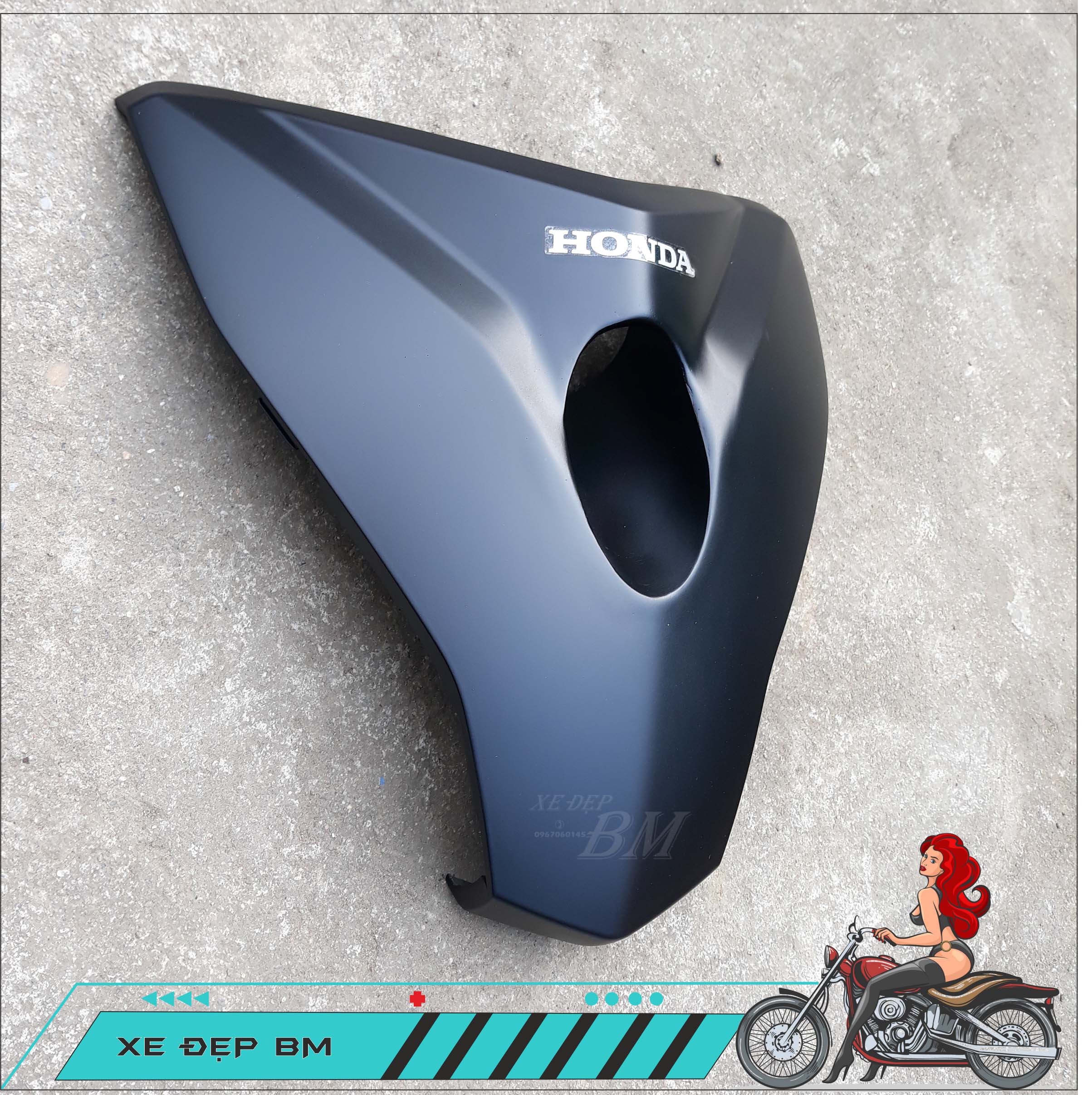 Mặt nạ wave 110  chế lỗ gắn l4