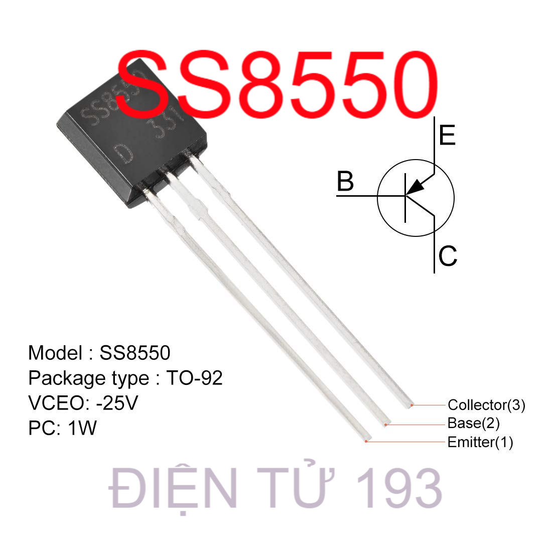 S8550 túi 10 cái transitor ss8550