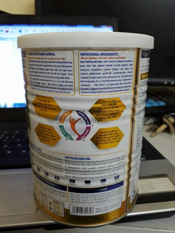 [HCMC] calcium milk sure 100 bone support