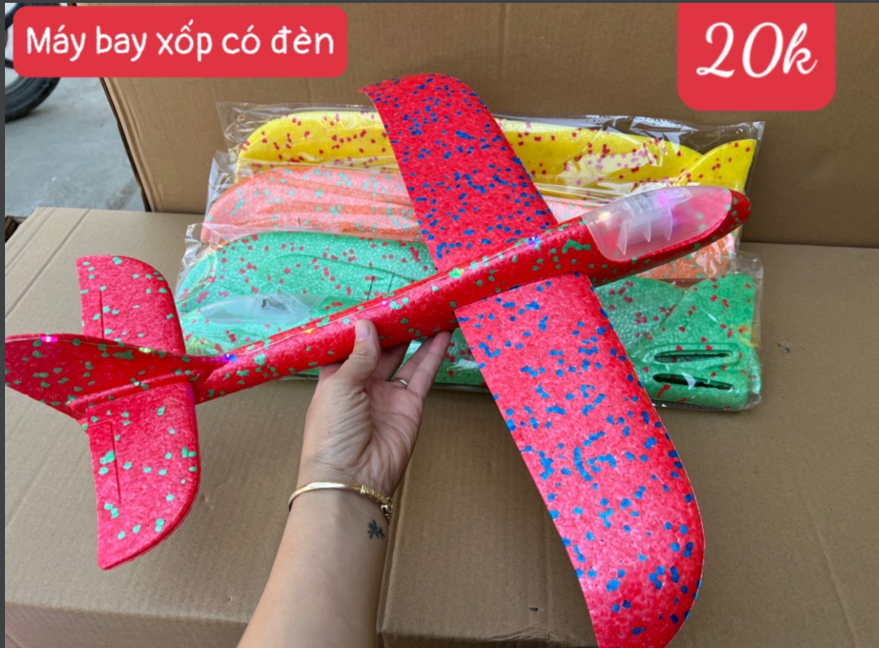 Đồ chơi Máy bay xốp phát sáng siêu lượn, đồ chơi cho bé
