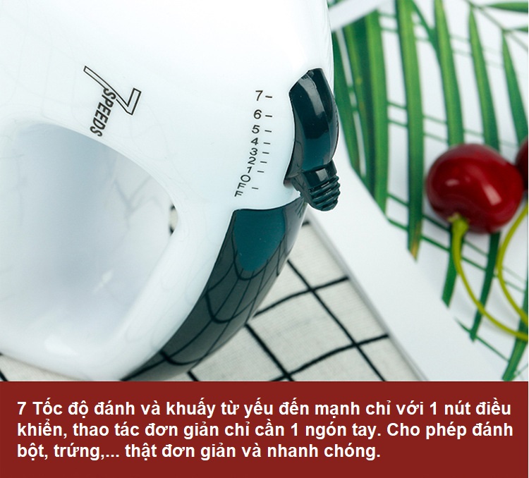 Máy đánh trứng cầm tay 7 tốc độ Scarlett 180W