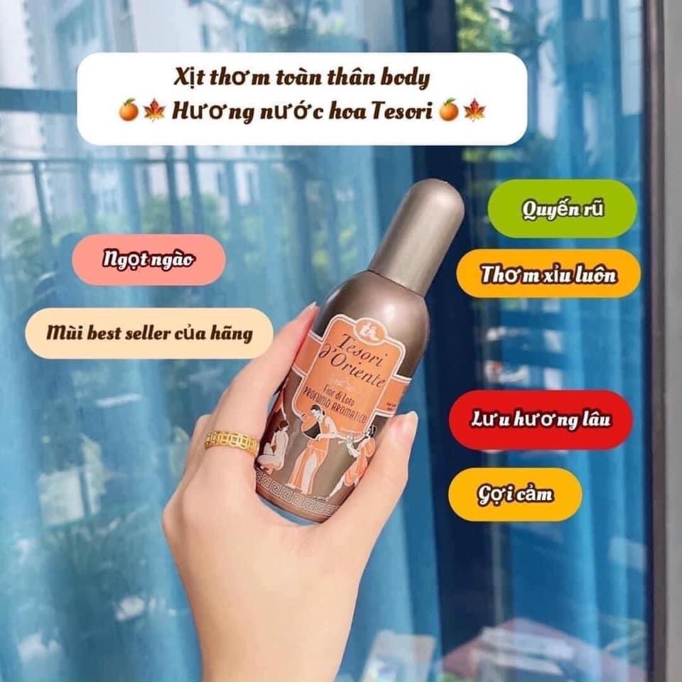 [ SIÊU RẺ} XỊT THƠM NƯỚC HOA BODY TESORI 100ml