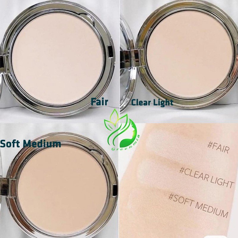 Phấn phủ nén 3ce makeup fix powder fair soft clear light siêu mịn che phủ chân lông khuyết điểm