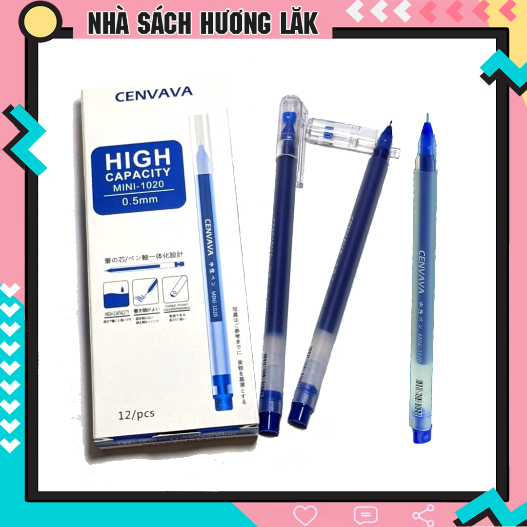 Bút Gel Cenvava MINI-1020, mực xanh (cây)