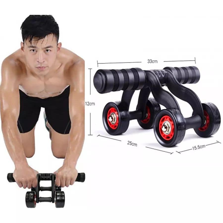 Con lăn tập cơ bụng 4 bánh