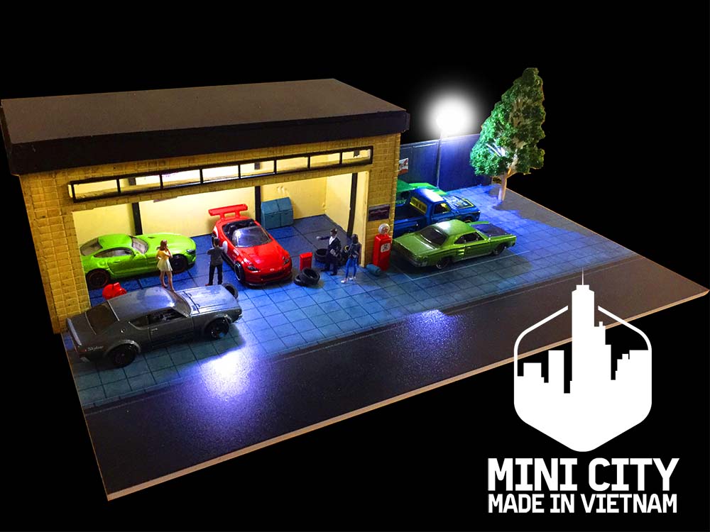 Mô hình garage đường phố 1/64