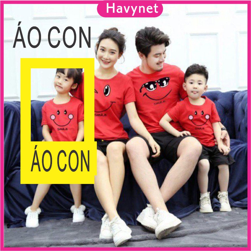 Sét Áo Gia Đình Màu Đỏ In Hình Mắt Kiếng Đẹp Dễ Thương Chỉ Có Tại Havynet, Áo Phù Hợp Cho Mọi Gia Đình Phục Vụ Đi Du Lịch, Uống Cafee Mặc Ở Nhà Cùng Gia Đình