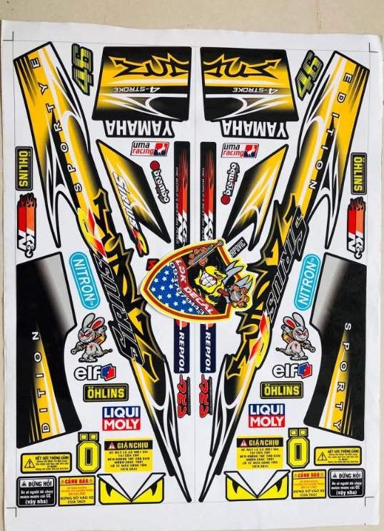 Tem rời Sirius spark kẽm gai vàng đen