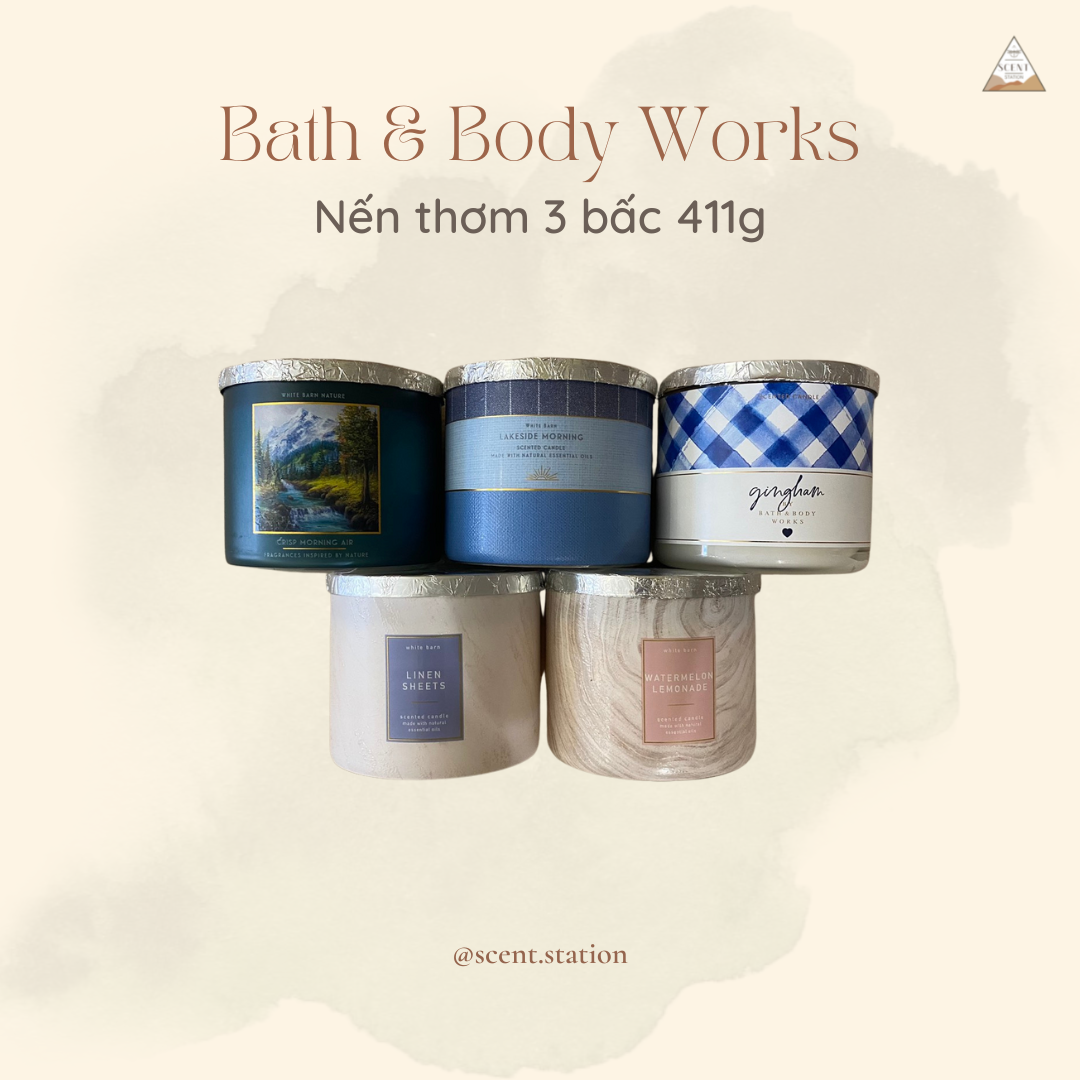 [Scent Station] Nến thơm 3 bấc Bath & Body Works 411g