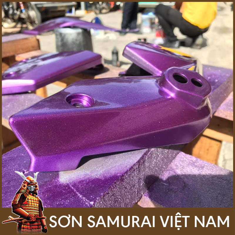 Sơn samurai tím đậm - Combo màu tím 1142 sơn xịt samurai