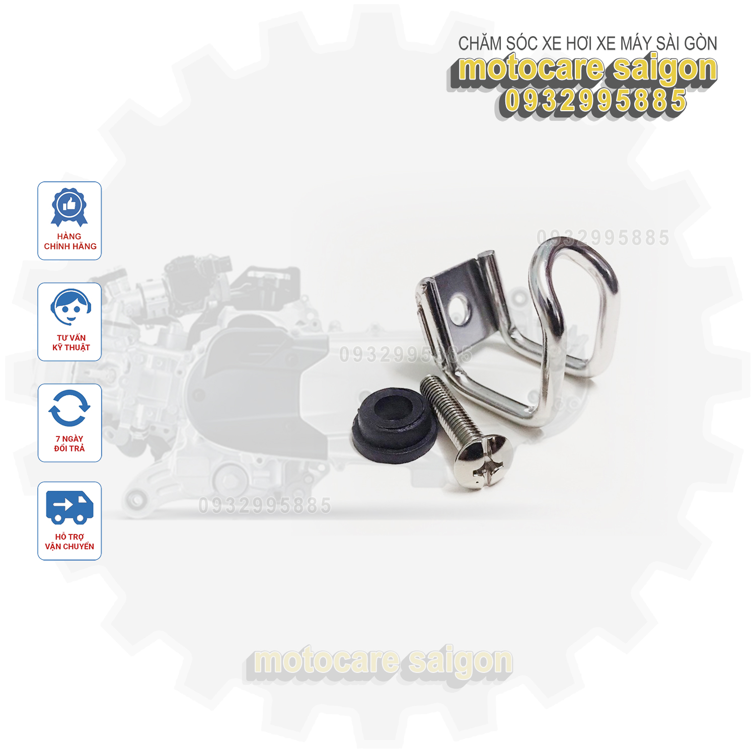 [HCM]Móc treo đồ xe máy inox móc treo xe máy hàng inox chống rỉ sét