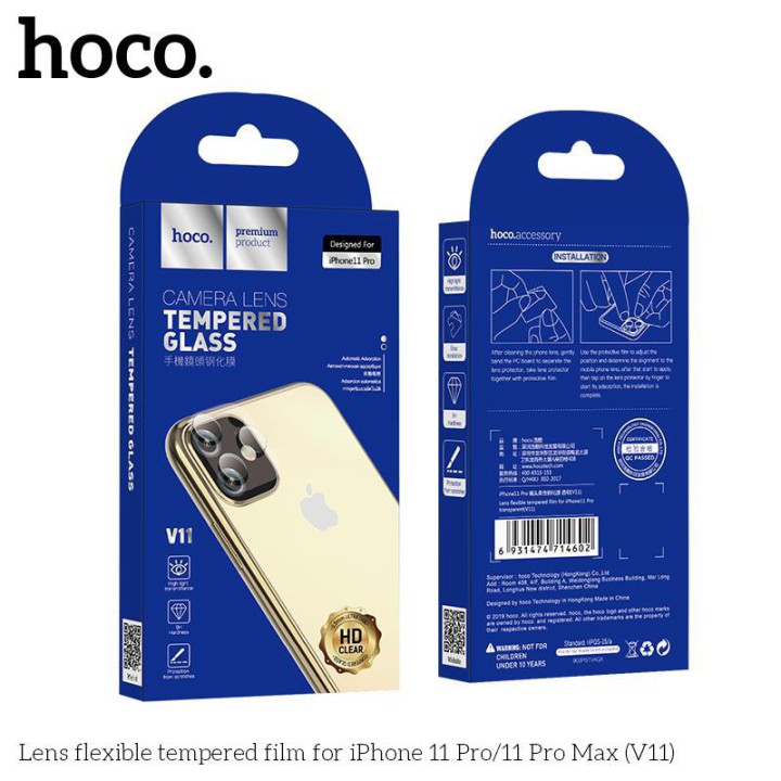 Miếng Dán Bảo Vệ Camera Sau Của iPhone 11 Pro Max Hoco V11