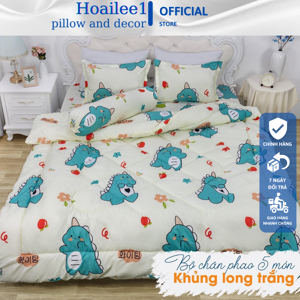 Set phao 5 món bao gồm( 1 chăn phao+1 ga trải giường+2 vỏ gối đầu+1 vỏ ôm) đủ size m6 m8 2m2