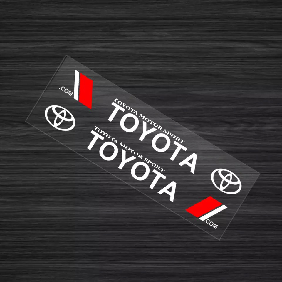 Bộ 2 tem dán cửa xe ô tô Toy