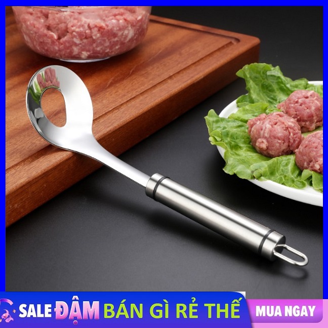 Thìa Làm Thịt Viên, Mọc, Cá Viên Inox Cao Cấp / Dụng cụ làm thịt viên, chả viên, nặn mọc - Thìa làm viên thịt inox 304 không gỉ sét