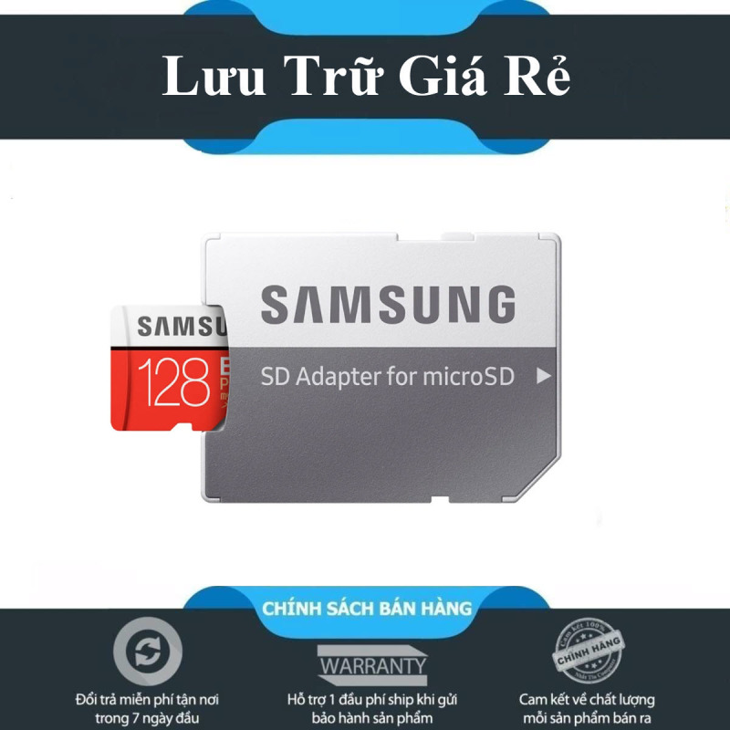 [HCM][Thanh Lý] Thẻ nhớ MicroSDXC Samsung Evo Plus 128GB U3 4K R100MB/s W60MB/s - box Anh New 2020 (Đỏ)  - Hàng Chính Hãng