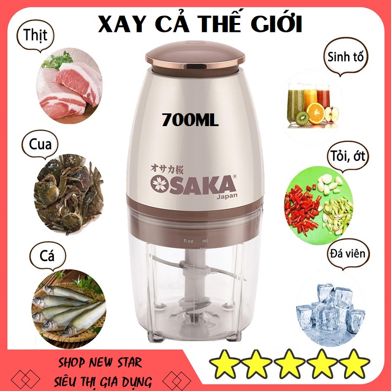 Máy xay Osaka Japan Model Mới, Máy Xay Sinh Tố Cầm Tay Mini Đa Năng 350W HOT, Máy Xay Thịt Xay Đá , Máy xay tỏi ớt