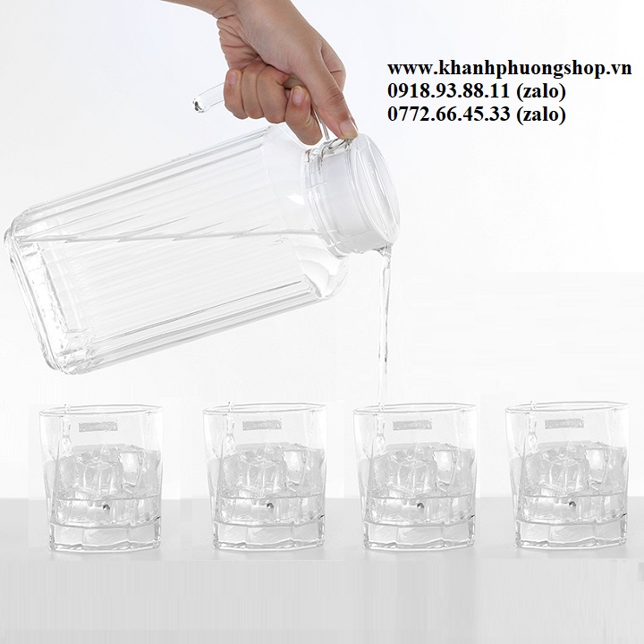 [HCM]bộ bình và ly thủy tinh Luminarc - bộ bình và ly thủy tinh