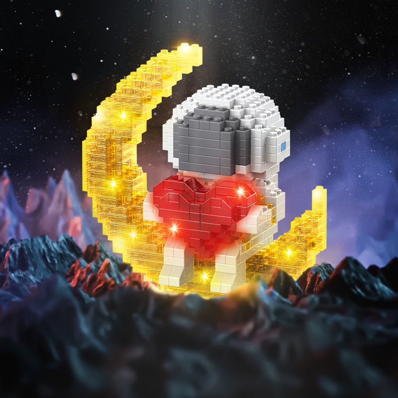 Đồ Chơi Lắp Ráp Le.go 3D Có Đèn Mô Hình Phi Hành Gia Spaceman